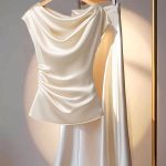 Ruffled Collar Blouse Set