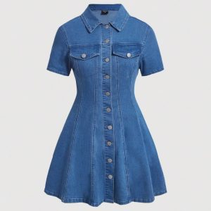 short jean gown